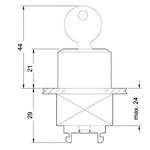 3SB3000-4GD61 (3SB30004GD61, 3SB3OOO-4GD61, 3SB3OOO4GD61) ПЕРЕКЛЮЧАТЕЛЬ I-O-II СПРАВА: С ФИКСАЦИЕЙ, СЛЕВА: С ВОЗВРАТОМ НАДПИСЬ НА ЗАМКЕ, SB 30 КЛЮЧ ВЫНИМАЕТСЯ В ПОЛОЖЕНИИ. O+II
