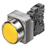 3SB3602-0AA11 (3SB36020AA11, 3SB36O2-OAA11, 3SB36O2OAA11) КОМПЛЕКТНОЕ УСТРОЙСТВО, КРУГЛАЯ КНОПКА ПЛОСКАЯ ЧЕРНАЯ, 1НО, МЕТАЛЛИЧ.
