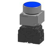 3SB3645-0AA51 (3SB36450AA51, 3SB3645-OAA51, 3SB3645OAA51) КОМПЛЕКТНОЕ УСТРОЙСТВО КРУГЛАЯ КНОПКА С ПОДСВЕТКОЙ, МЕТАЛЛ 1НO + ВСТРОЕННЫЙ СВЕТОДИОД 24V UC СИНИЙ С ДЕРЖАТЕЛЕМ