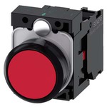 3SU1100-0AB20-1CA0 (3SU11000AB201CA0, 3SU11OO-OAB2O-1CAO, 3SU11OOOAB2O1CAO) КНОПКА, 22MM, КРУГЛАЯ, ПЛАСТИК, КРАСНАЯ, ПЛОСКАЯ КНОПКА, КОНТАКТЫ МГНОВЕННОГО ДЕЙСТВИЯ, С ДЕРЖАТЕЛЕМ 1NC, ВИНТОВЫЕ КЛЕММЫ