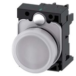 3SU1102-6AA60-1AA0 (3SU11026AA601AA0, 3SU11O2-6AA6O-1AAO, 3SU11O26AA6O1AAO) СВЕТОВОЙ ИНДИКАТОР, 22MM, КРУГЛЫЙ, ПЛАСТИК, БЕЛЫЙ МАТОВЫЙ РАССЕИВАТЕЛЬ, С ДЕРЖАТЕЛЕМ, МОДУЛЬ ПОДСВЕТКИ С ИНТЕГРИРОВАННЫМ СВЕТОДИОДОМ 24V AC/DC, ВИНТОВЫЕ КЛЕММЫ