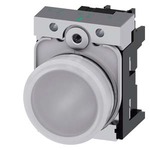 3SU1156-6AA60-1AA0 (3SU11566AA601AA0, 3SU1156-6AA6O-1AAO, 3SU11566AA6O1AAO) СВЕТОВОЙ ИНДИКАТОР, 22MM, КРУГЛЫЙ, МЕТАЛЛИЧЕСКИЙ ГЛЯНЦЕВЫЙ, БЕЛЫЙ МАТОВЫЙ РАССЕИВАТЕЛЬ, С ДЕРЖАТЕЛЕМ, МОДУЛЬ ПОДСВЕТКИ С ИНТЕГРИРОВАННЫМ СВЕТОДИОДОМ 230V AC, ВИНТОВЫЕ КЛЕММЫ