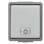 Купить 5TA4716 DELTA FLACHE ВЫКЛЮЧАТЕЛЬ 10А 250В НАВЕСНОГО МОНТАЖА IP44 С ЗАЩИТОЙ ОТ БРЫЗГ  С КОНТРОЛЬНОЙ ЛАМПОЙ 1 КЛАВИША ДЛЯ ВКЛ/ВЫКЛ ИЗ 2-Х МЕСТ (В КОМПЛ. 2 ОКНА ПРОЗРАЧНОЕ И С СИМВОЛОМ)