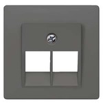 Купить 5TG1231 DELTA I-SYSTEM ЧЕРНЫЙ МЕТАЛЛИК КРЫШКА СИСТЕМНОЙ РОЗЕТКИ 2X8-ПОЛЮС. 55X55MM