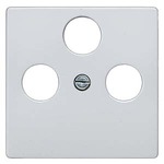Купить 5TG1252-2 (5TG12522) DELTA I-SYSTEM  АЛЮМИНЕВЫЙ МЕТАЛЛИК КРЫШКА РОЗЕТКИ ДЛЯ RF/TV/SAT 55X55MM 3 ОТВЕРСТИЯ