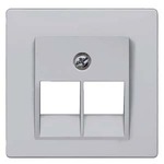 Купить 5TG1261 DELTA I-SYSTEM АЛЮМИНЕВЫЙ МЕТАЛЛИК КРЫШКА СИСТЕМНОЙ РОЗЕТКИ  2X8-ПОЛЮС. 55X55MM
