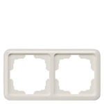 Купить 5TG1802 (5TG18O2) DELTA PROFIL ТИТАНОВО-БЕЛЫЙ РАМКА 2-МЕСТНАЯ  ВЫРЕЗАННАЯ 48Х48   151Х80MM