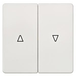 5TG6214 DELTA I-SYSTEM ТИТАНОВО-БЕЛЫЙ ВЫКЛЮЧАТЕЛЬ ЖАЛЮЗИ 2 КЛАВИШИ С СИМВОЛОМ ВВЕРХ/ВНИЗ 55X55MM