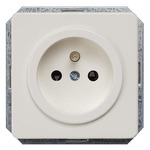 Купить 5UB1408 (5UB14O8) DELTA PROFIL ТИТАНОВО-БЕЛЫЙ РОЗЕТКА 10A DC/16А AC 250В С ЗАЩИТНЫМ КОНТАКТОМ, ЗАЩИТНЫМИ ШТОРКАМИ, С БЕЗРЕЗЬБОВЫМИ КОНТАКТНЫМИ ЗАЖИМАМИ ЭЛ.-МЕХ. ЧАСТЬ