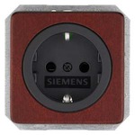 Купить 5UB1651 DELTA NATUR КРАСНЫЙ КЛЕН РОЗЕТКА SCHUKO 16A AC 250В  C ЗАЩИТНЫМ КОНТАКТОМ C ЗАЩИТНЫМИ ШТОРКАМИ C БЕЗРЕЗЬБОВЫМИ КОНТАКТНЫМИ ЗАЖИМАМИ ЭЛ.-МЕХ. ЧАСТЬ
