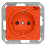 5UB1901 (5UB19O1) DELTA I-SYSTEM РОЗЕТКА SCHUKO С ЗАЩИТОЙ ОТ ПРИКОСНОВЕНИЯ НАДПИСЬ ZSV ОРАНЖЕВЫЙ, 55MM X 55MM