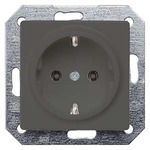 5UB1921 DELTA I-SYSTEM ЧЕРНЫЙ МЕТАЛЛИК РОЗЕТКА SCHUKO 10A DC/16А AC 250В  C БЕЗРЕЗЬБОВЫМИ КОНТАКТНЫМИ ЗАЖИМАМИ ЭЛ.-МЕХ. ЧАСТЬ